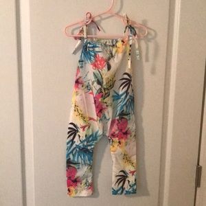 NWOT floral Capri romper. Never worn.